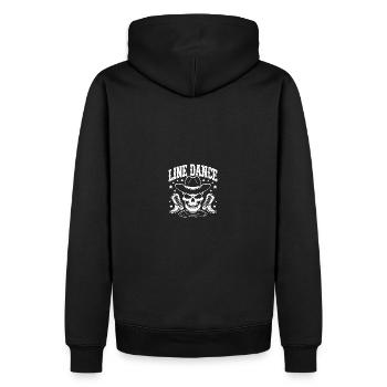 Crâne de danse en ligne avec stetson et bottes et lasso - Sweat à capuche Premium bio Homme - noir - Dos - Nico (187cm)