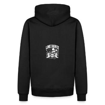 Crâne de danse en ligne avec stetson et bottes et lasso - Sweat à capuche Premium bio Homme - noir - Dos - Nico (187cm)