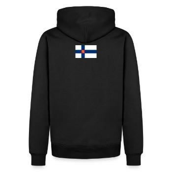 Drapeau de l'État de Finlande (petit) - Sweat à capuche Premium bio Homme - noir - Dos - Nico (187cm)