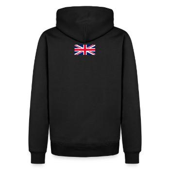 Drapeau du Royaume-Uni (petit) - Sweat à capuche Premium bio Homme - noir - Dos - Nico (187cm)
