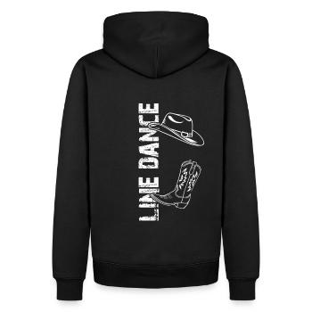 Line Dance Design für Tänzer und Tanzgruppe - Männer Premium Bio Hoodie - Schwarz - Hinten - Nico (187cm)
