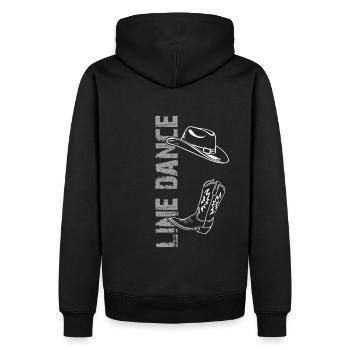 Line Dance Design für Tänzer und Tanzgruppe - Männer Premium Bio Hoodie - Schwarz - Hinten - Nico (187cm)