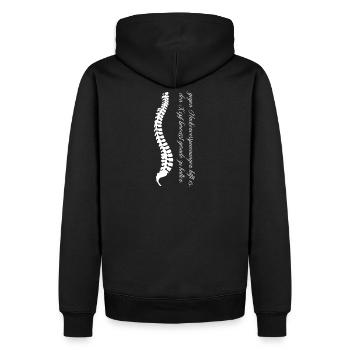 Back fit - Men’s Premium Organic Hoodie - black - Back - Nico (187cm)