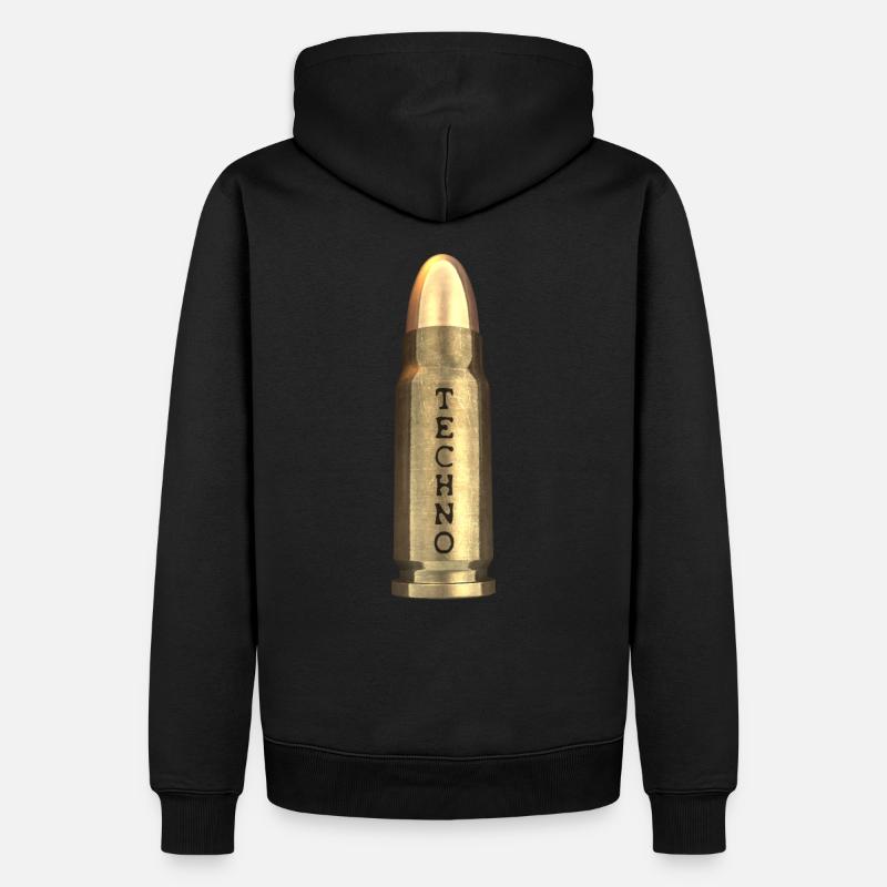 | De la Techno Sombre Hard Techno | Acid Techno Religion - Sweat à capuche Premium bio Homme - noir