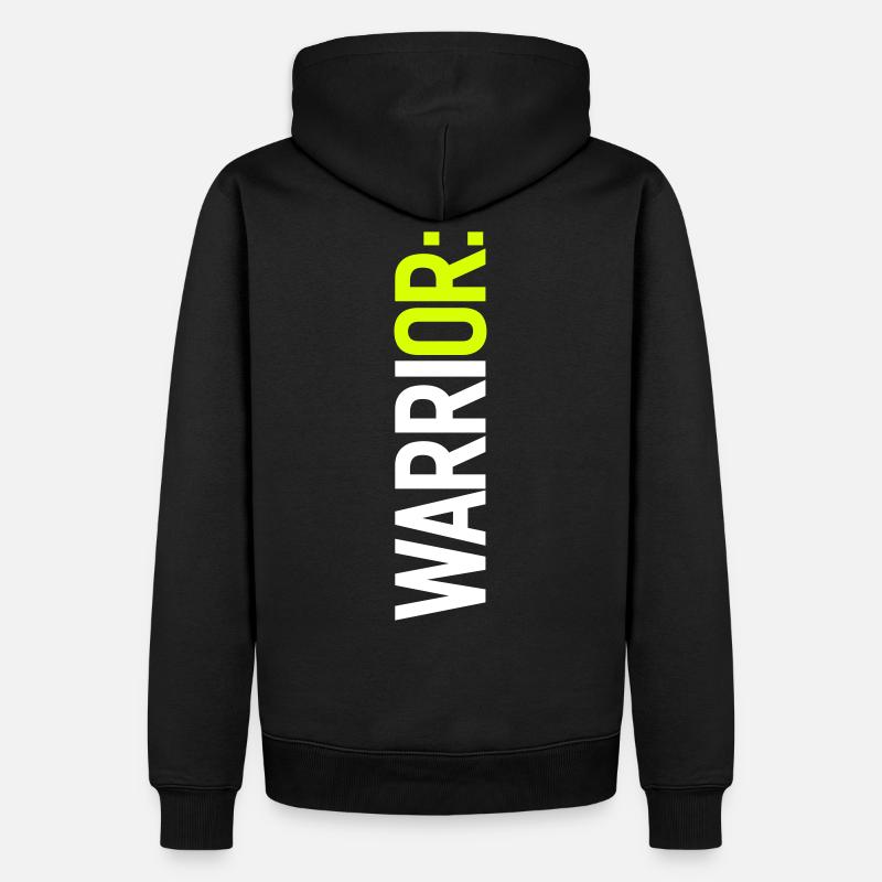 KRIEGER: (oder ich!) - Männer Premium Bio Hoodie - Schwarz