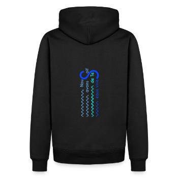 Eaux vives Version 2 - Sweat à capuche Premium bio Homme - noir - Dos - Nico (187cm)