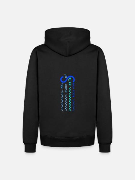 Eaux vives Version 2 - Sweat à capuche Premium bio Homme - noir