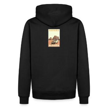 4x4 vehicle in the Sahara Desert - Men’s Premium Organic Hoodie - black - Back - Nico (187cm)