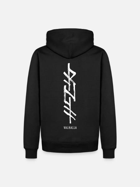 Valhalla Runes Norse Symbol Viking Characters - Men’s Premium Organic Hoodie - black