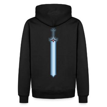Iron Sword - Men’s Premium Organic Hoodie - black - Back - Nico (187cm)