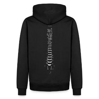 Idée cadeau corps blanc - Sweat à capuche Premium bio Homme - noir - Dos - Nico (187cm)