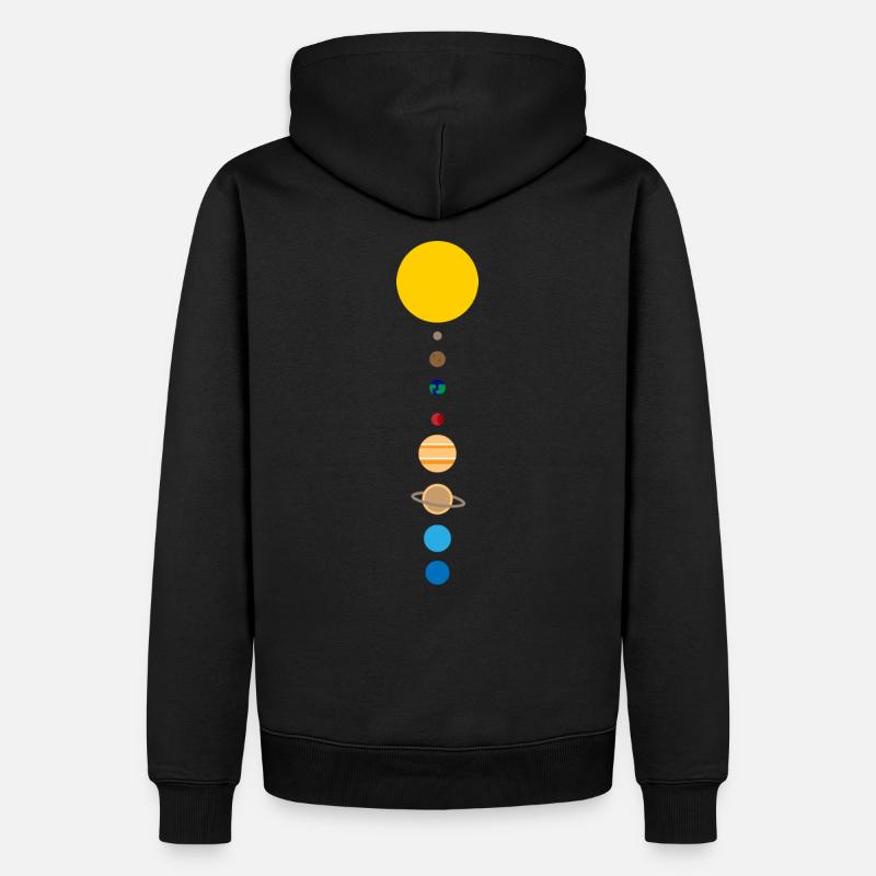 Système solaire minimal - Sweat à capuche Premium bio Homme - noir