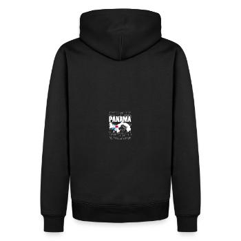 Panama Island Rain - Men’s Premium Organic Hoodie - black - Back - Nico (187cm)