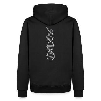 ADN de cyclisme - Sweat à capuche Premium bio Homme - noir - Dos - Nico (187cm)