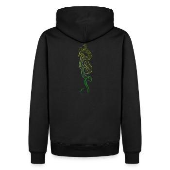 Originalschlange - Männer Premium Bio Hoodie - Schwarz - Hinten - Nico (187cm)