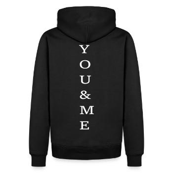 YOU&ME ..Du und Ich, was kann es schöneres geben?! - Männer Premium Bio Hoodie - Schwarz - Hinten - Nico (187cm)