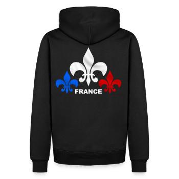 fleurs_de_lys_3 - Men’s Premium Organic Hoodie - black - Back - Nico (187cm)