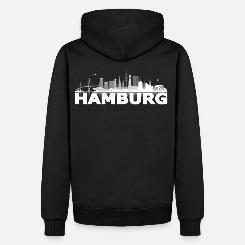 waterkant05_02hell - Männer Premium Bio Hoodie - Schwarz
