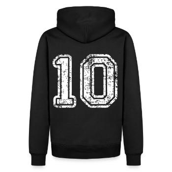 10 - Sweat à capuche Premium bio Homme - noir - Dos - Nico (187cm)