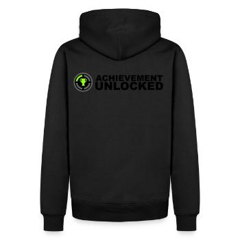 Achievement Unlocked Gamer - Men’s Premium Organic Hoodie - black - Back - Nico (187cm)