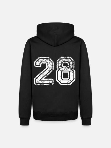 28 - Sweat à capuche Premium bio Homme - noir