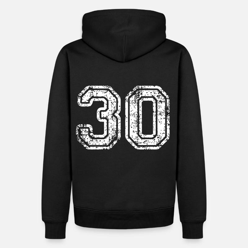 30 - Sweat à capuche Premium bio Homme - noir