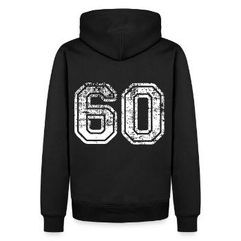 60 - Men’s Premium Organic Hoodie - black - Back - Nico (187cm)