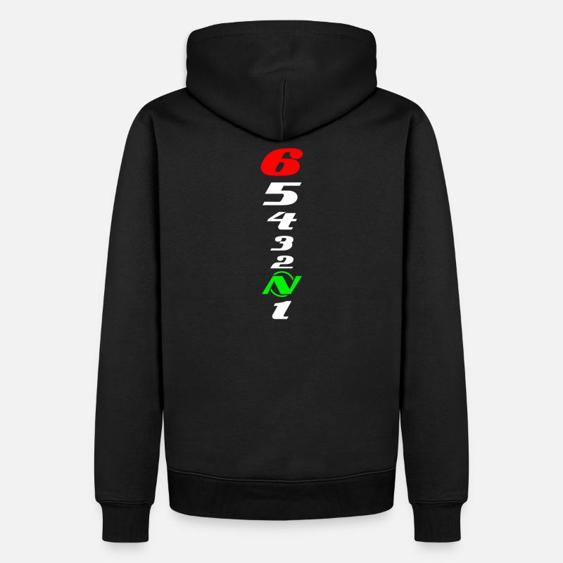 Motorrad-Getriebe - Männer Premium Bio Hoodie - Schwarz