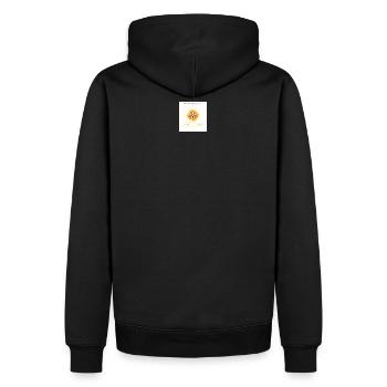 Chrysantème Spirale Fibonacci - Sweat à capuche Premium bio Homme - noir - Dos - Nico (187cm)