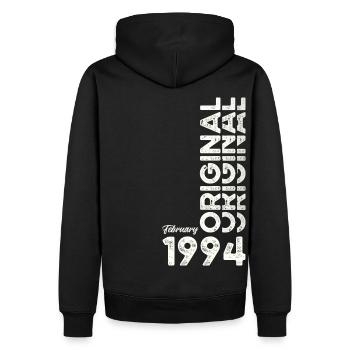 30. Geburtstag Original Februar Jahrgang 1994 - Männer Premium Bio Hoodie - Schwarz - Hinten - Nico (187cm)