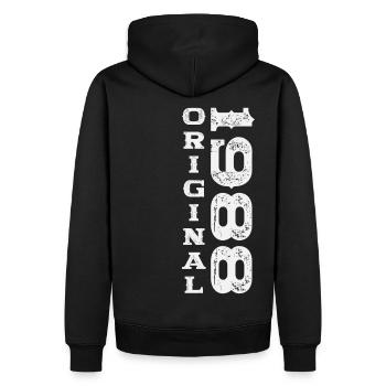 Né en 1988 35ème anniversaire Cadeau homme / femme - Sweat à capuche Premium bio Homme - noir - Dos - Nico (187cm)