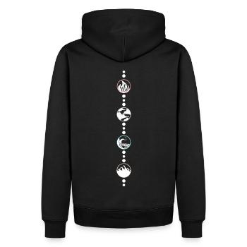 4 Produits - Sweat à capuche Premium bio Homme - noir - Dos - Nico (187cm)