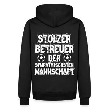 Betreuer Fußballmannschaft - Männer Premium Bio Hoodie - Schwarz - Hinten - Nico (187cm)
