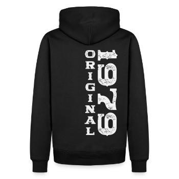 Né en 1979 44ème anniversaire Cadeau homme / femme - Sweat à capuche Premium bio Homme - noir - Dos - Nico (187cm)