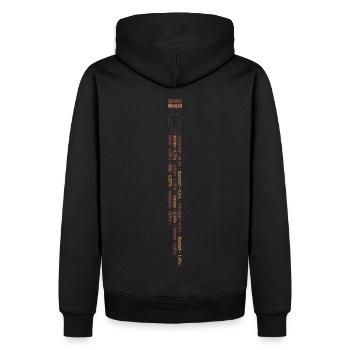 Zutaten Mensch (Chemische-Bestandteile-Edition) - Männer Premium Bio Hoodie - Schwarz - Hinten - Nico (187cm)