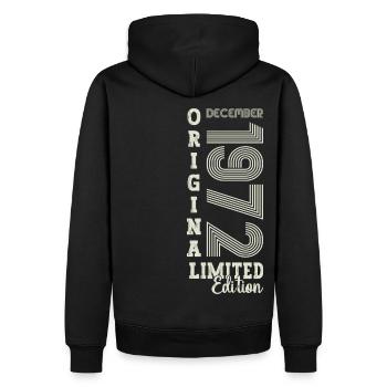 Original December 1972 50th birthday gift - Men’s Premium Organic Hoodie - black - Back - Nico (187cm)