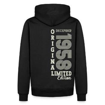 Original December 1958 64th birthday gift - Men’s Premium Organic Hoodie - black - Back - Nico (187cm)