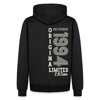 Original December 1994 28th birthday gift - Men’s Premium Organic Hoodie - black - Back - Nico (187cm)