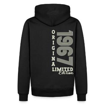 Original vintage 1967 55th birthday gift - Men’s Premium Organic Hoodie - black - Back - Nico (187cm)