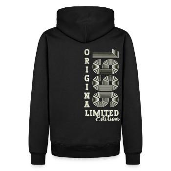 Original vintage 1996 26th birthday gift - Men’s Premium Organic Hoodie - black - Back - Nico (187cm)