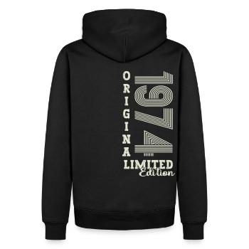Original vintage 1974 cadeau de 48ème anniversaire - Sweat à capuche Premium bio Homme - noir - Dos - Nico (187cm)