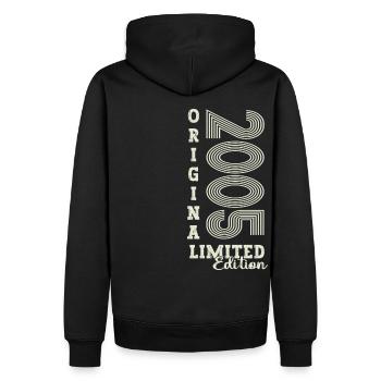 Original vintage 2005 17th birthday gift - Men’s Premium Organic Hoodie - black - Back - Nico (187cm)