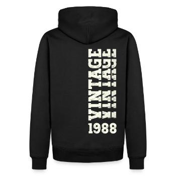 35. Geburtstag Mann Jahrgang 1988 Vintage - Männer Premium Bio Hoodie - Schwarz - Hinten - Nico (187cm)