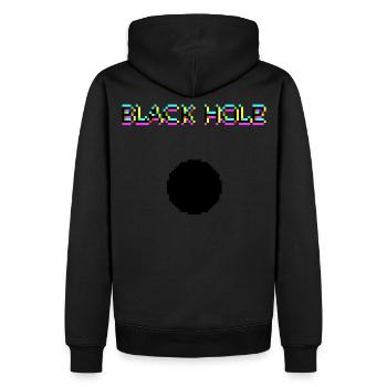 schwarzes Loch - Männer Premium Bio Hoodie - Schwarz - Hinten - Nico (187cm)