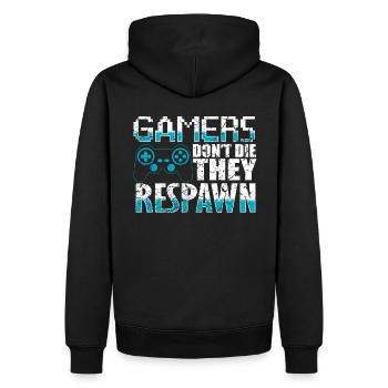 Game Gaming Gamer - Sweat à capuche Premium bio Homme - noir - Dos - Nico (187cm)