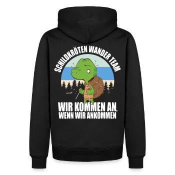Wandern Geschenk - Männer Premium Bio Hoodie - Schwarz - Hinten - Nico (187cm)