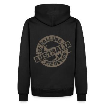 Kangaroo I Australia appelle I Koala Bear - Sweat à capuche Premium bio Homme - noir - Dos - Nico (187cm)