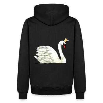 Cygne Oiseaux Faune Roi Majesté Cygnes Animal - Sweat à capuche Premium bio Homme - noir - Dos - Nico (187cm)