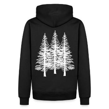 Forêt, Arbre, Arbres, Nature, Conservation de la nature, Flore, Ecologie - Sweat à capuche Premium bio Homme - noir - Dos - Nico (187cm)