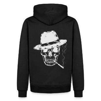 Sir Mister Death Ghost Fantasy Skull Skull - Men’s Premium Organic Hoodie - black - Back - Nico (187cm)